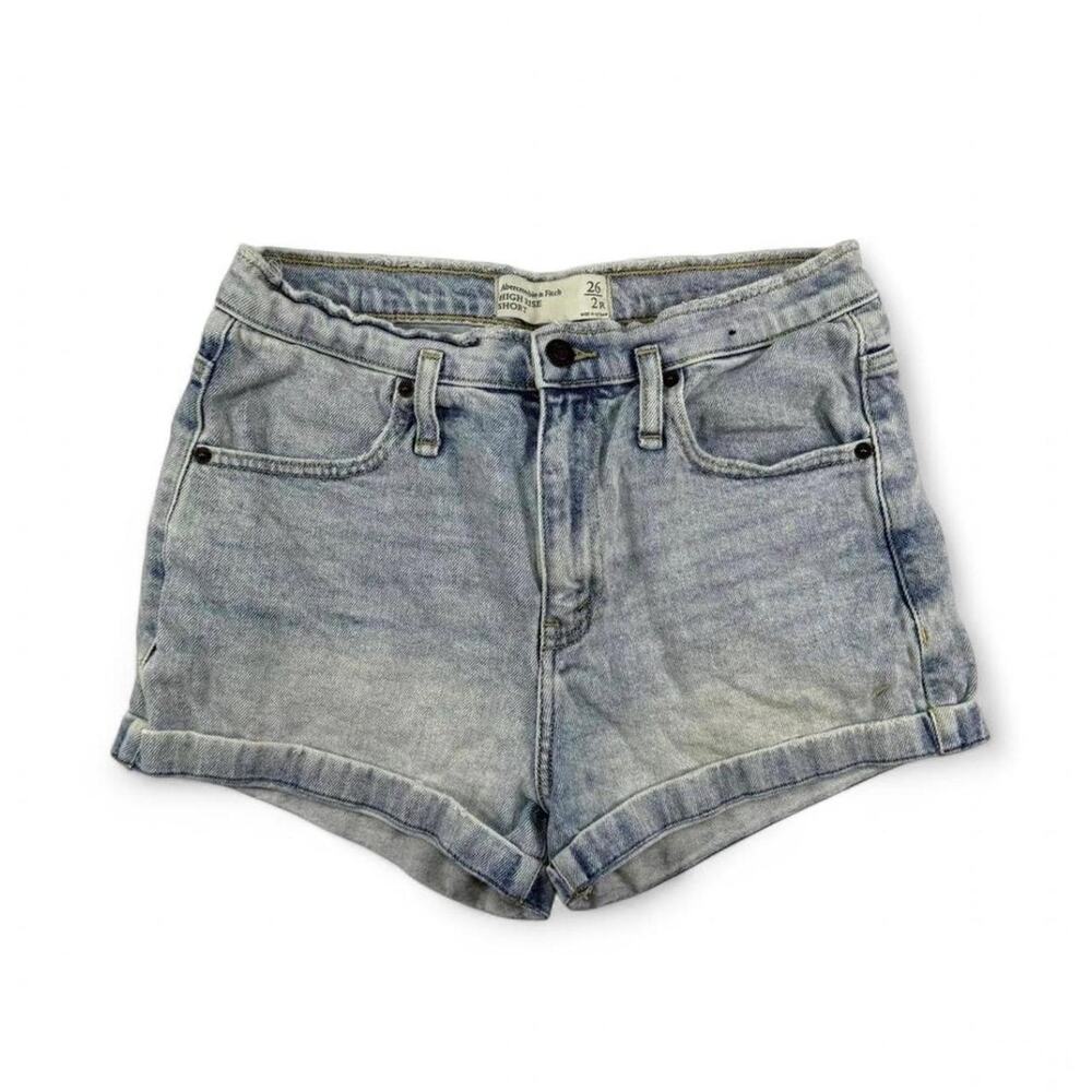 Abercrombie & Fitch blue denim shorts size 2R Waist 26 High Rise Shorts
